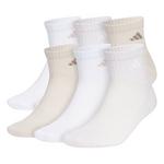 Men's adidas Cushioned 6 Pack Quarter Socks - Thumbnail 1 of 4