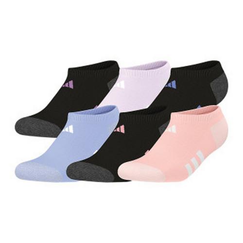 Girls' adidas Cushioned 6 Pack No Show Socks - Primary Image