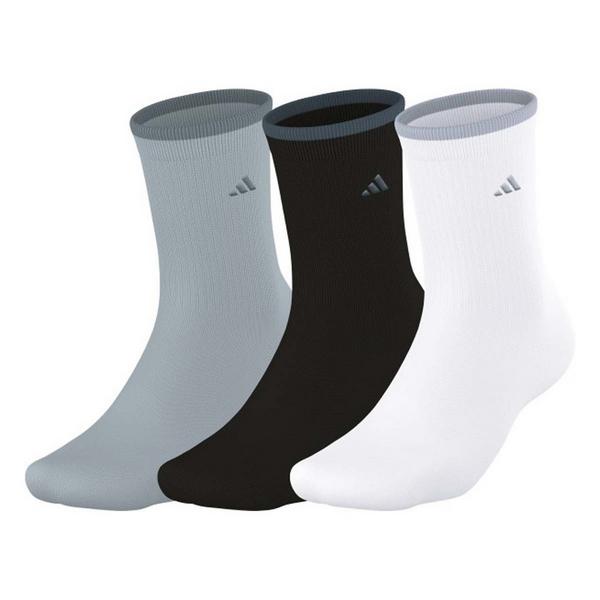 Women's adidas Cushioned Comfort 2.0 Crew Socks Medium Grey/Black/White 3 Pack