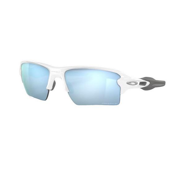 Men's Oakley Flak 2.0 XL Prizm Polarized Sunglasses Polished White/Prizm Deep Water Polarized