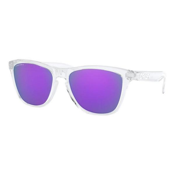 Men's Oakley Frogskins Sunglasses Polished Clear/Prizm Violet