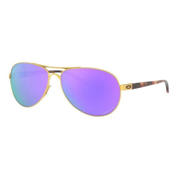 Men's Oakley Feedback Polarized Sunglasses Satin Gold/Prizm Violet Polarized