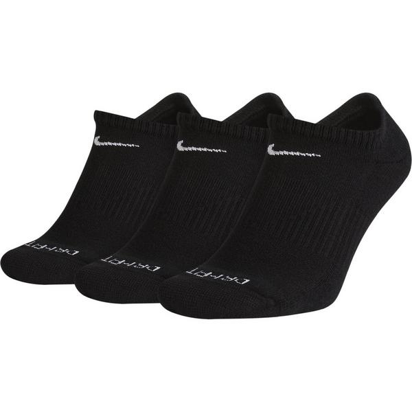 Nike Everyday Plus Cushion Training 3 Pack No Show Socks Medium Black/White 3 Pack