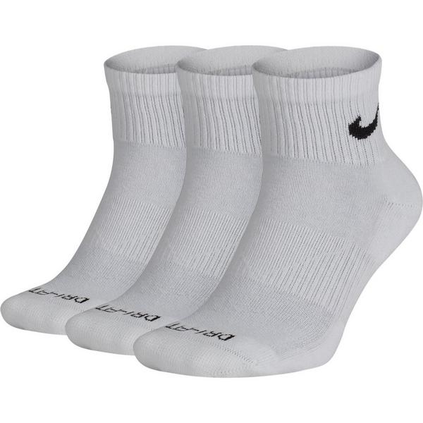 Nike Everyday Plus Cushioned Training Ankle 3 Pack Quarter Socks Medium White/Black 3 Pack