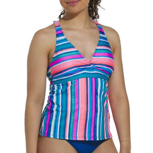 Women's Next Hamptons Stripe Lunge Sport Swim Tankini - Primary Image