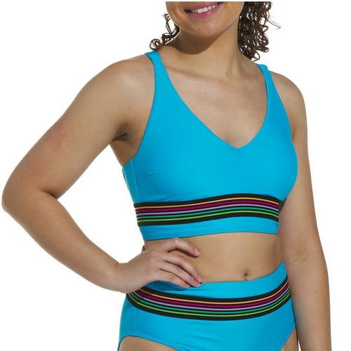 Women's Next Good Karma Rainbow V Neck Swim Bikini Top - Primary Image