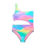 Girls' Beach Lingo Solar Flair One Shoulder Cutout One Piece Swimsuit - Thumbnail 1 of 3