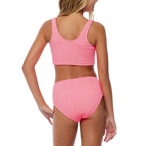 Girls' Beach Lingo Scrunchies Longline Swim Bikini Set - Primary Image