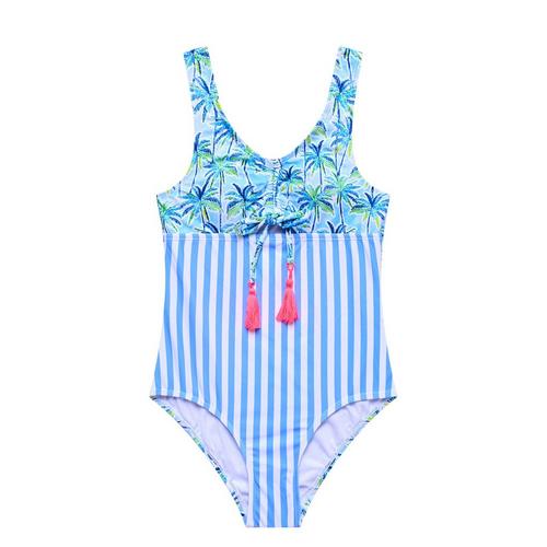 Girls' Beach Lingo Palm Paradise One Piece Swimsuit - Primary Image