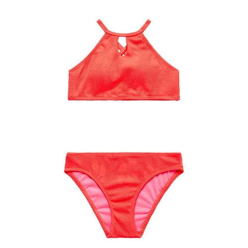 Girls' Beach Lingo Jacquard Hibiscus Swim Bikini Set - Primary Image