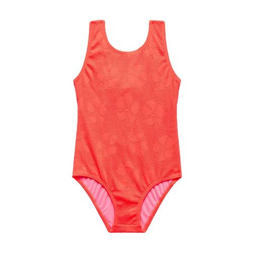Girls' Beach Lingo Jacquard Hibiscus One Piece Swimsuit - Primary Image