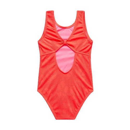 Girls' Beach Lingo Jacquard Hibiscus One Piece Swimsuit - Primary Image