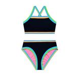 Girls' Beach Lingo Bold Moves Whipstitch Swim Bikini Set - Thumbnail 1 of 2