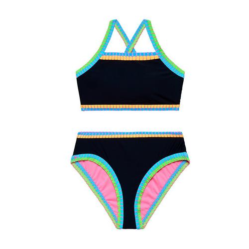 Girls' Beach Lingo Bold Moves Whipstitch Swim Bikini Set - Primary Image
