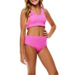 Girls' Beach Lingo Scrunchies Longline Swim Bikini Set - Thumbnail 3 of 7