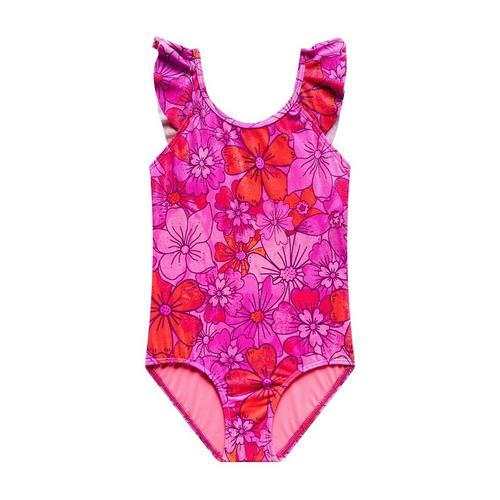 Girls' Beach Lingo Sweet & Spicy Ruffle Strap One Piece Swimsuit - Primary Image