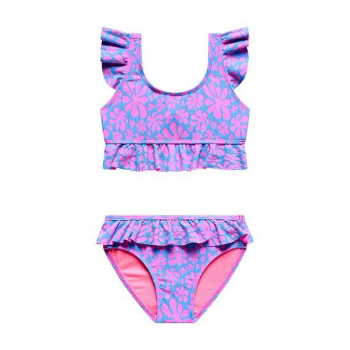 Girls' Beach Lingo Flower Power Ruffle Swim Bikini Set - Primary Image