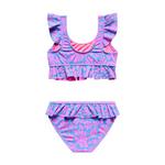 Girls' Beach Lingo Flower Power Ruffle Swim Bikini Set - Thumbnail 2 of 2