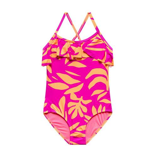 Girls' Beach Lingo Shape Shifter Ruffle One Piece Swimsuit - Primary Image