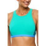 Women's Next In The Groove Streamline High Neck Colorblock Swim Bikini Top - Thumbnail 1 of 3