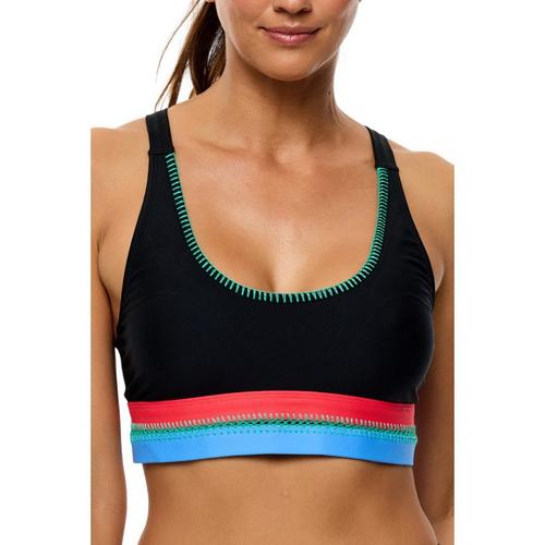 Women's Next Good Karma Shaka Slay Scoop Neck Swim Bikini Top - Primary Image
