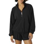 Women's Beyond Yoga Stretch Woven In Stride Lined Long Sleeve 1/2 Zip - Thumbnail 1 of 3