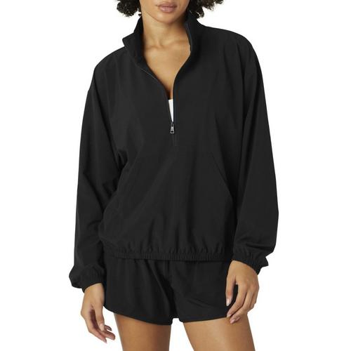 Women's Beyond Yoga Stretch Woven In Stride Lined Long Sleeve 1/2 Zip - Primary Image
