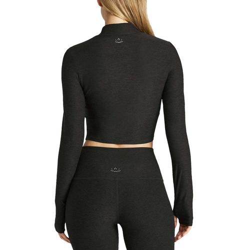 Women's Beyond Yoga Moving On Long Sleeve Mock Neck Crop Top - Primary Image
