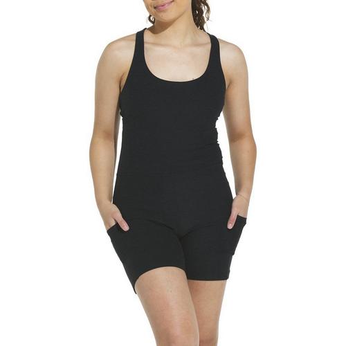 Women's Beyond Yoga Spacedye Get Up And Go Pocket Biker Romper - Primary Image