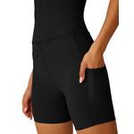 Women's Beyond Yoga Spacedye Get Up And Go Pocket Biker Romper - Thumbnail 4 of 4