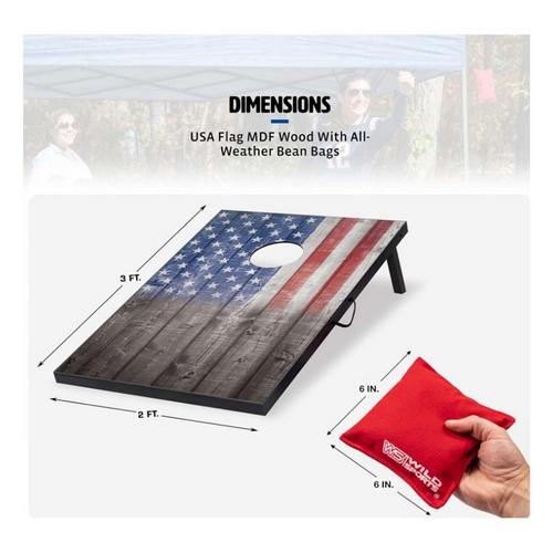 Wild Sports Stars & Stripes Cornhole Game - Primary Image