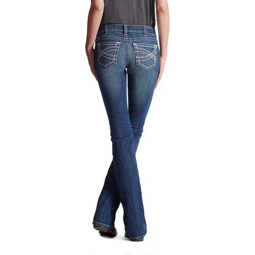 Women's Ariat Real Entwined Slim Fit Bootcut Long Jeans - Primary Image