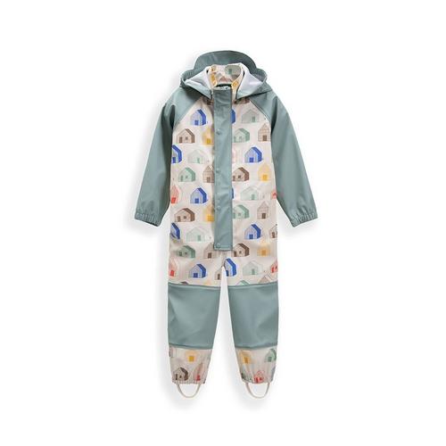 Kids' 7AM Pattern Coverall Hooded Rain Suit - Primary Image