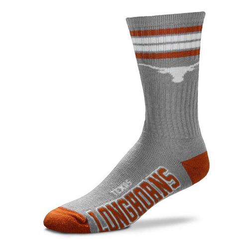 For Bare Feet Texas Longhorns Alternate 4 Stripe Deuce Crew Socks - Primary Image