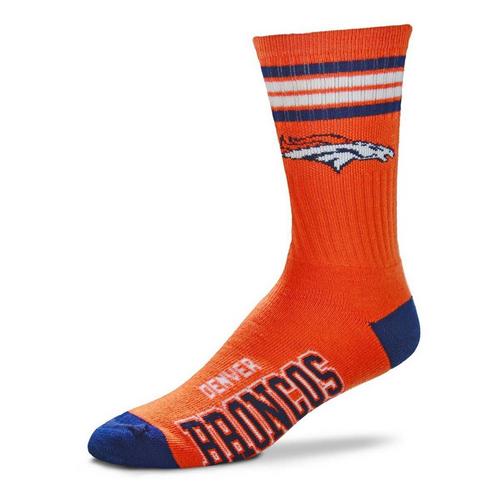 For Bare Feet Denver Broncos 4 Stripe Deuce Crew Socks - Primary Image