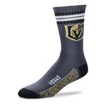 For Bare Feet Las Vegas Golden Knights 4 Stripe Deuce Crew Socks - Thumbnail 2 of 3