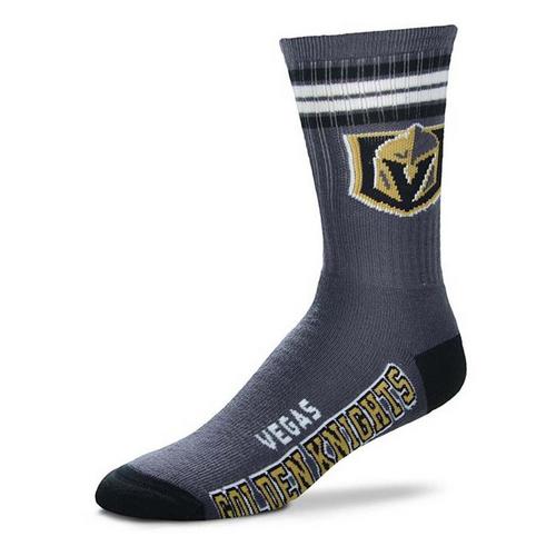 For Bare Feet Vegas Golden Knights 4 Stripe Deuce Crew Socks - Primary Image
