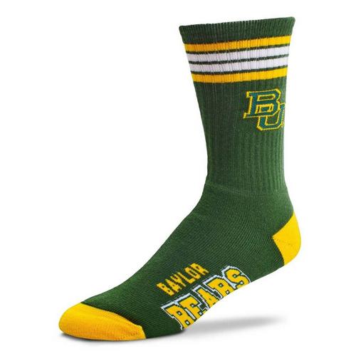 For Bare Feet Baylor Bears 4 Stripe Deuce Crew Socks - Primary Image