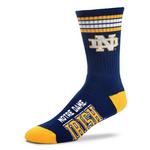For Bare Feet Notre Dame Fighting Irish 4 Stripe Deuce Crew Socks - Thumbnail 1 of 2