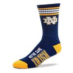 For Bare Feet Notre Dame Fighting Irish 4 Stripe Deuce Crew Socks - Thumbnail 2 of 2