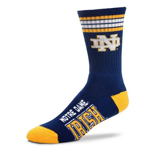 For Bare Feet Notre Dame Fighting Irish 4 Stripe Deuce Crew Socks - Primary Image