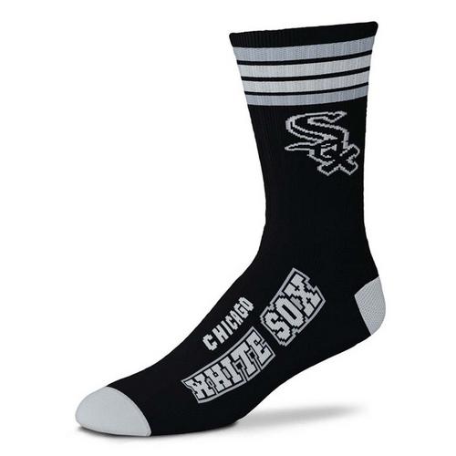 For Bare Feet Chicago White Sox 4 Stripe Deuce Crew Socks - Primary Image