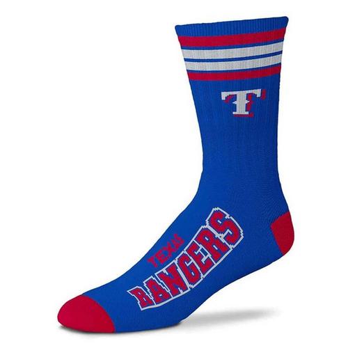 For Bare Feet Texas Rangers 4 Stripe Deuce Crew Socks - Primary Image