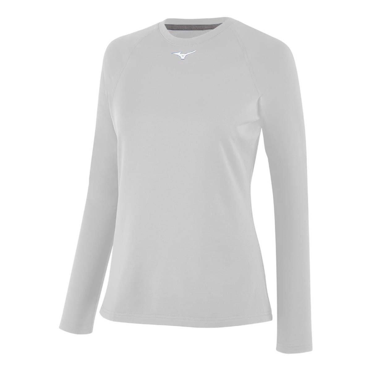 Mizuno Women's Thermo Compression Long Sleeve Shirt, XXL, White