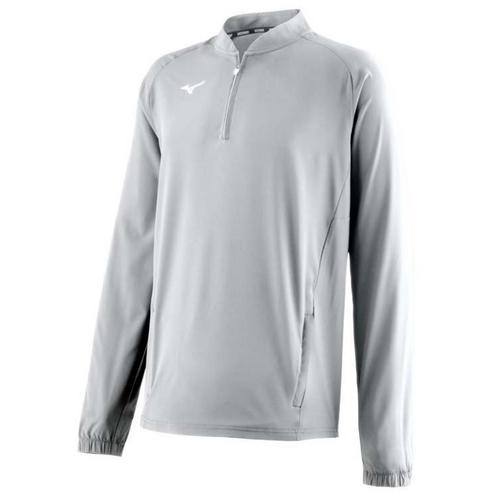 Men's Mizuno Long Sleeve Hitting Long Sleeve Baseball 1/4 Zip - Primary Image