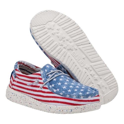 Little Kids' HEYDUDE Wally Patriotic Loafers - Primary Image