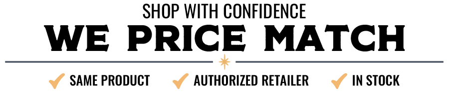 We price match: Same product, authorized, in stock