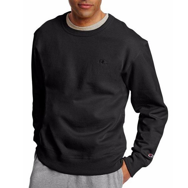 Men's Champion Powerblend Crewneck Sweatshirt Small Black