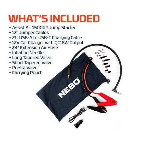 Nebo Sports Assist Air 1500XP Jump Starter & Air Compressor