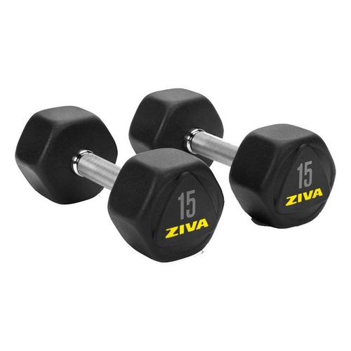 ZIVA Hexagon RPU Dumbbells 2 Pc. Set - Primary Image